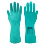 GloveMax™ 33cm Green Nitrile Chemical Resistant Gloves (10 Pairs)