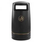 enviropal® Oxwich 100 Litre 2 Way Access Contour Round Hooded Litter Bin Black