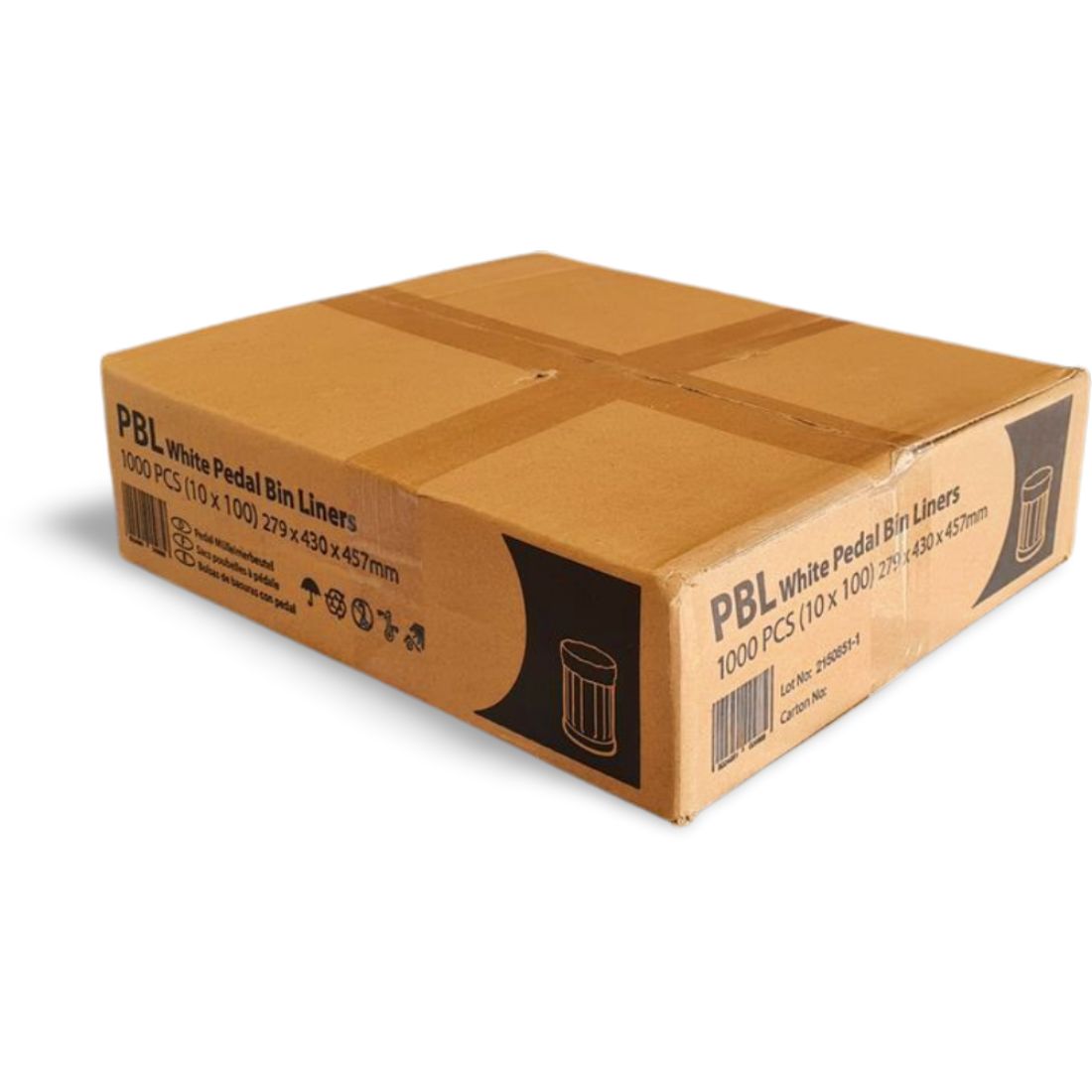 PBL-Box.jpg envirosackĀ® Small White Pedal Bin Liners Standard Duty (11x17x18") 10L (1x1000) - Image 1