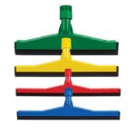 18" / 45cm Plastic Double Foam Blade Floor Squeegee Head - B/G/R/Y