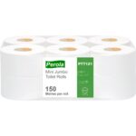 Perola® EcoRol™ 2-Ply Mini Jumbo Toilet Rolls 150m (1x12)