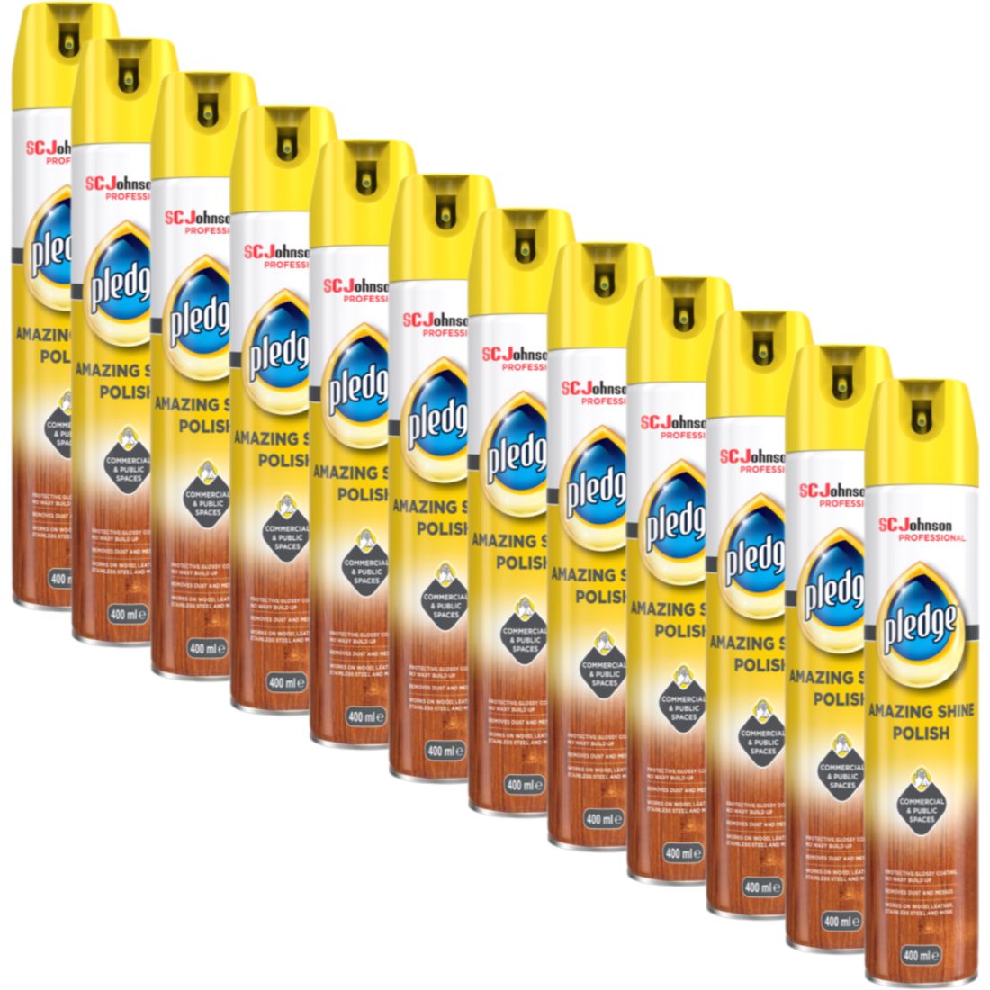 Pledge-Case-12.jpg Pledge Amazing Shine Aerosol Furniture Polish (12x400ml) - Image 1