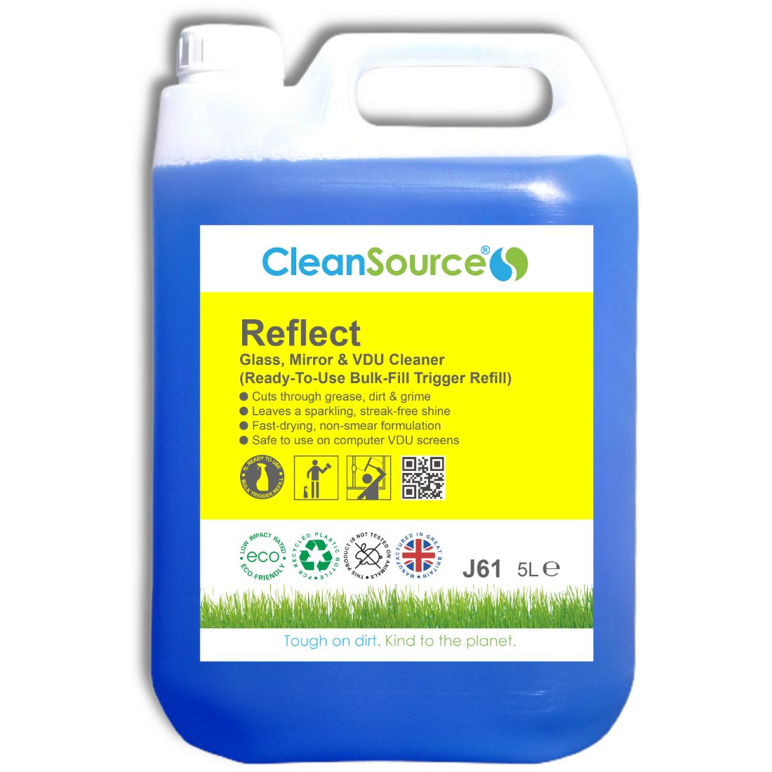 Reflect-5L.jpg CleanSource® REFLECT Glass, Mirror and Plastic Cleaner 5L RTU Refill - Image 1