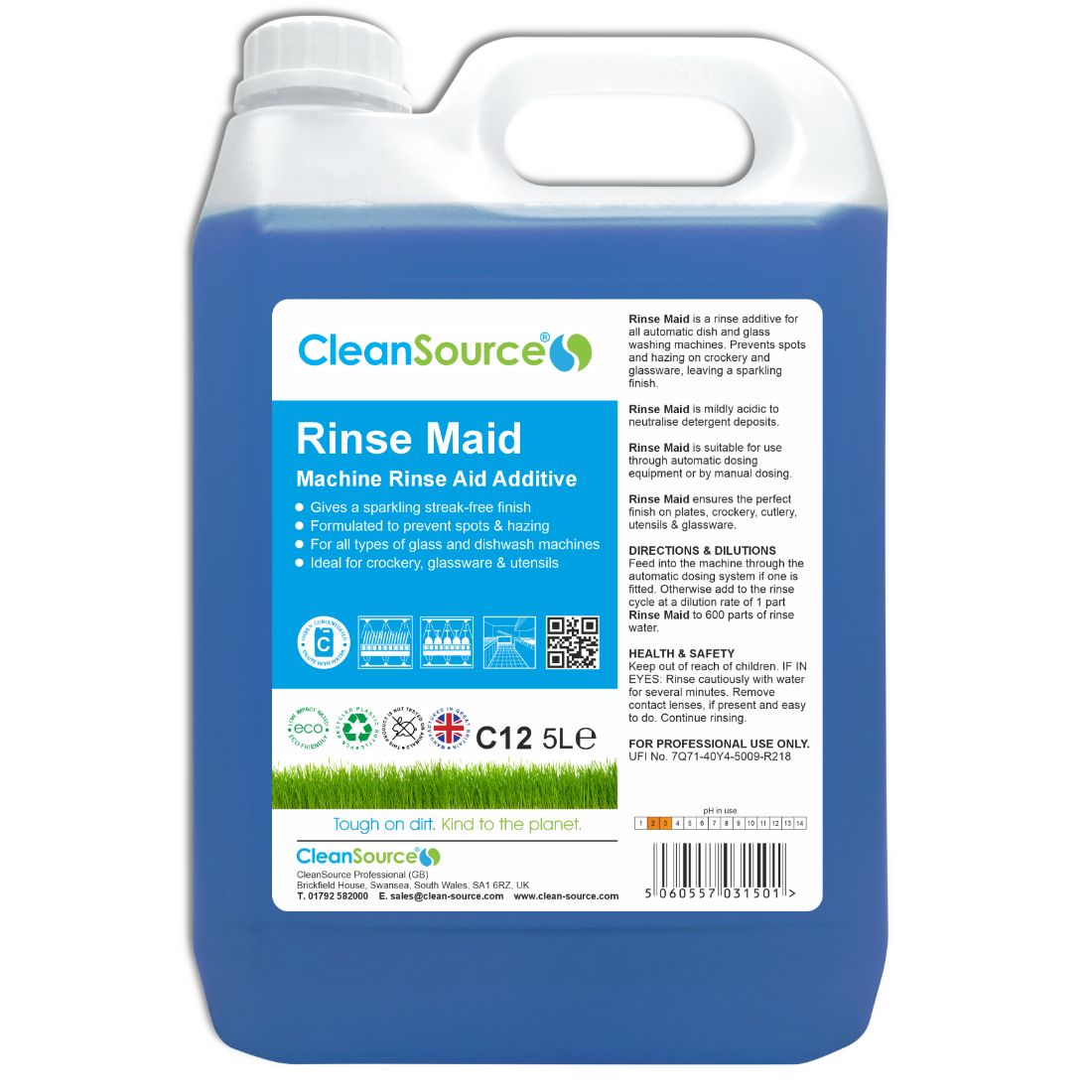 Rinse-Maid-5L-1.jpg CleanSource® RINSE-MAID Machine Rinse-Aid 5L - Image 1