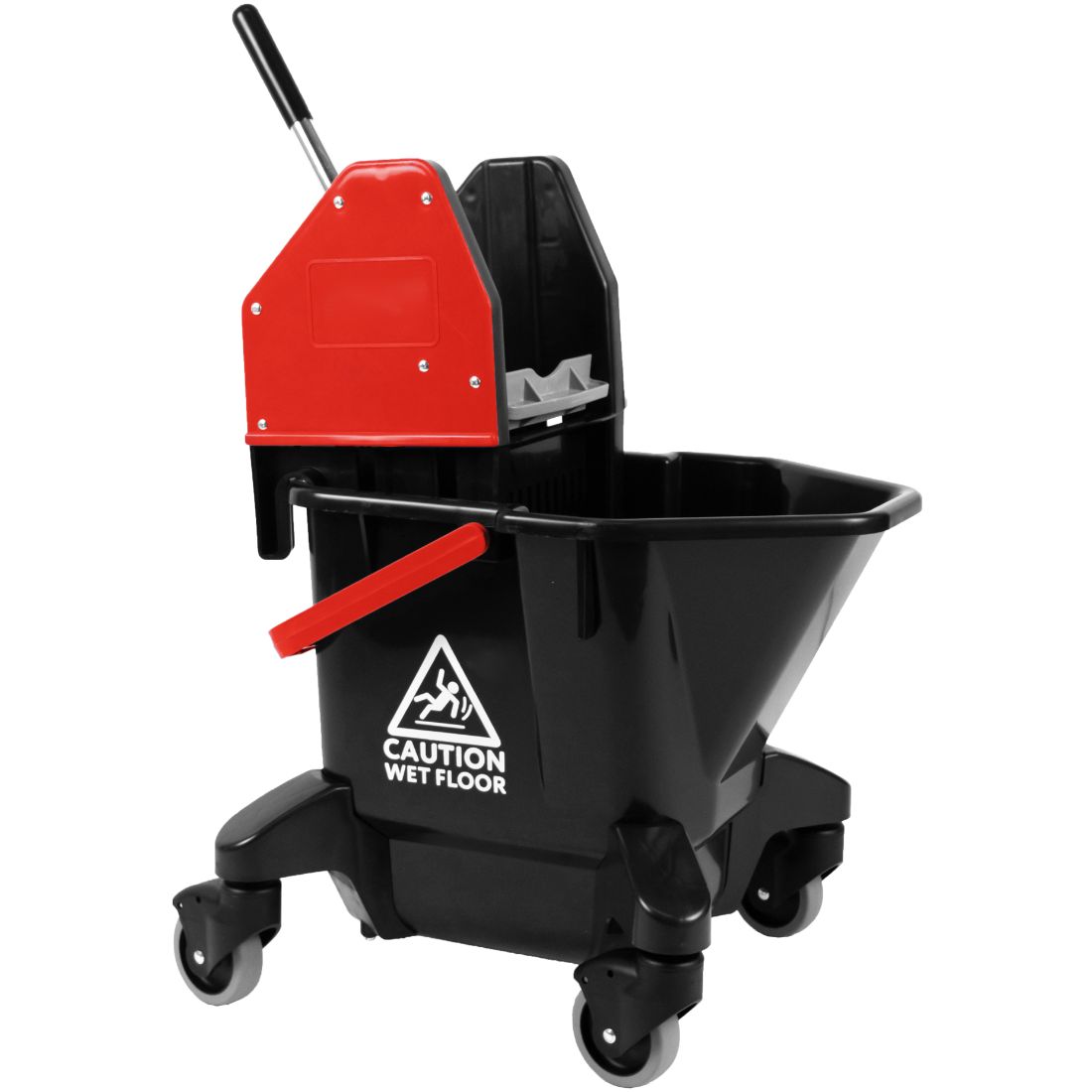 S0332291.jpg 20 Litre Heavy Duty Kentucky Mop Bucket & Plastic Wringer Red - Image 1
