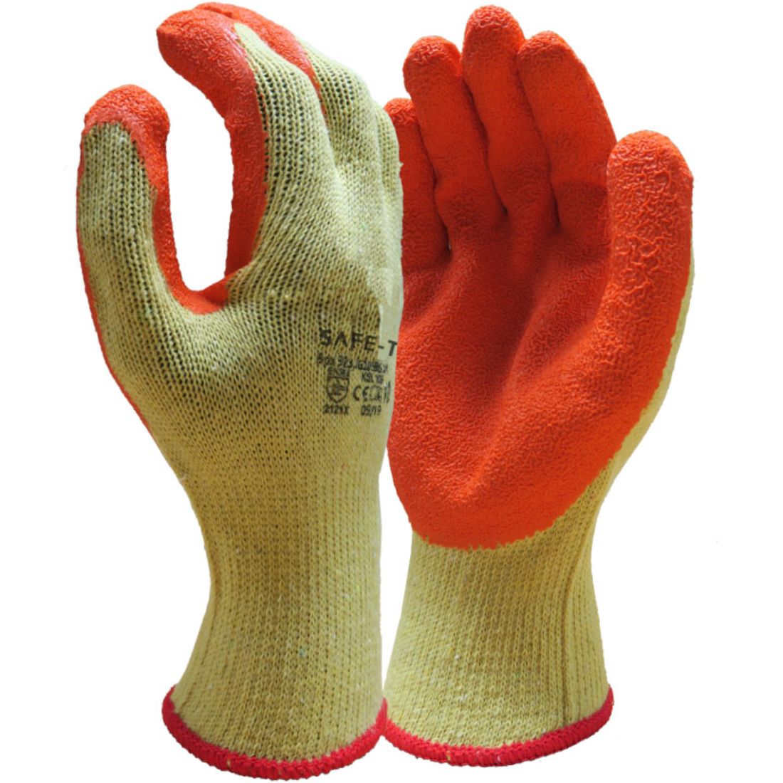 STGP120.jpg Palm Coated Grippy Handling Gloves Orange (12 Pairs) - Image 1