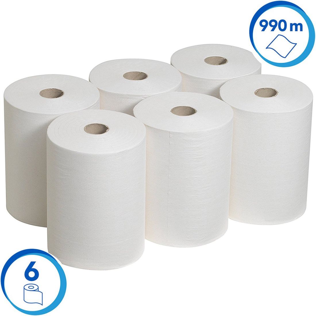 SlimRoll_White_1.jpg 6657 SlimRolâ„¢ White Hand Towel Rolls for Kimberly-Clark Scott Slimroll Dispenser (1x6) - Image 1