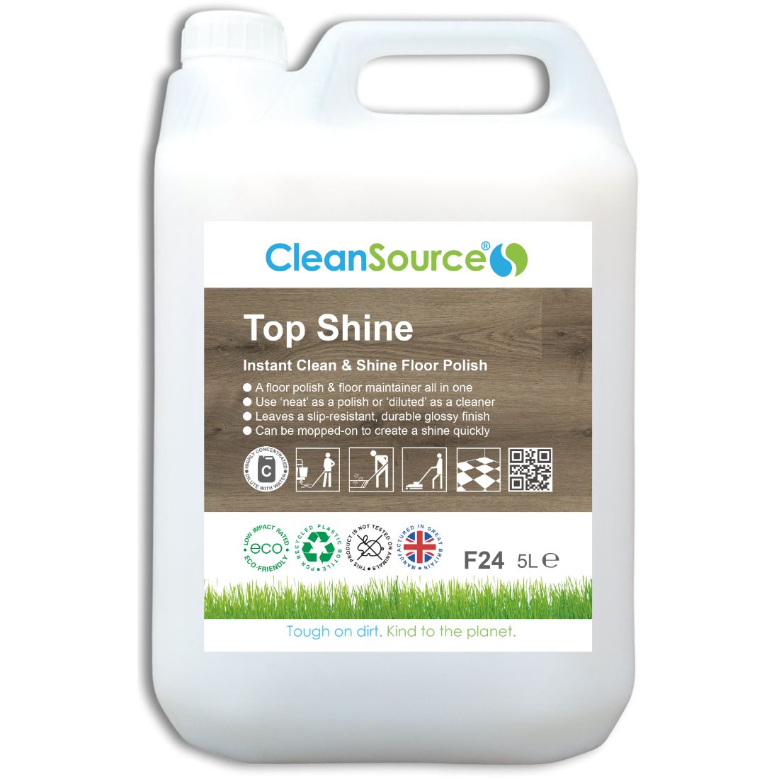 Top-Shine-5L.jpg CleanSource® Top Shine Mopable 2 in 1 Floor Polish & Maintainer 5L - Image 1
