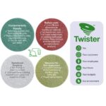 Twister® Pad White Diamond Floor Pads - Deep Clean - Stage 1 (Various Sizes) - Image 2