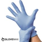 Powder Free Blue NITRILE Examination Gloves (1x100) - Image 2