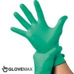 Green Powder Free Disposable NITRILE Gloves (Case 10x100) - Image 2
