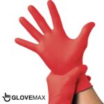 Red Powder Free Disposable NITRILE Gloves (Case 10x100) - Image 2