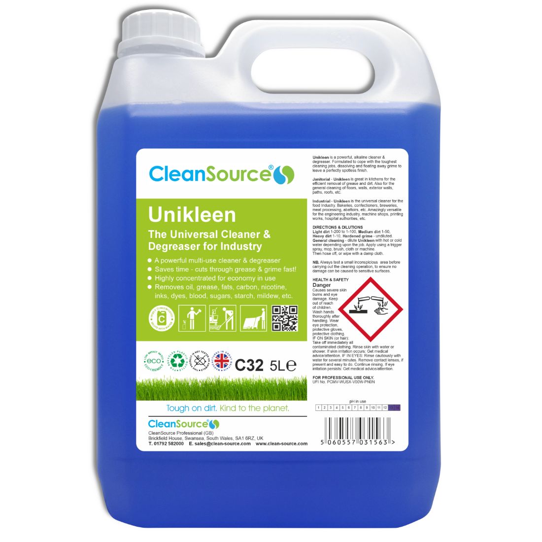Unikleen-5L-1.jpg CleanSource® Unikleen Strong Universal Cleaner & Degreaser 5L - Image 1