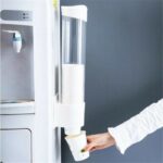 White Plastic Flip-Top Cup Dispenser - Image 7
