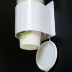 White Plastic Flip-Top Cup Dispenser - Image 9