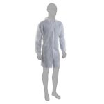 White Non-Woven Visitors Coats 'Velcro Fastening' (1x50)
