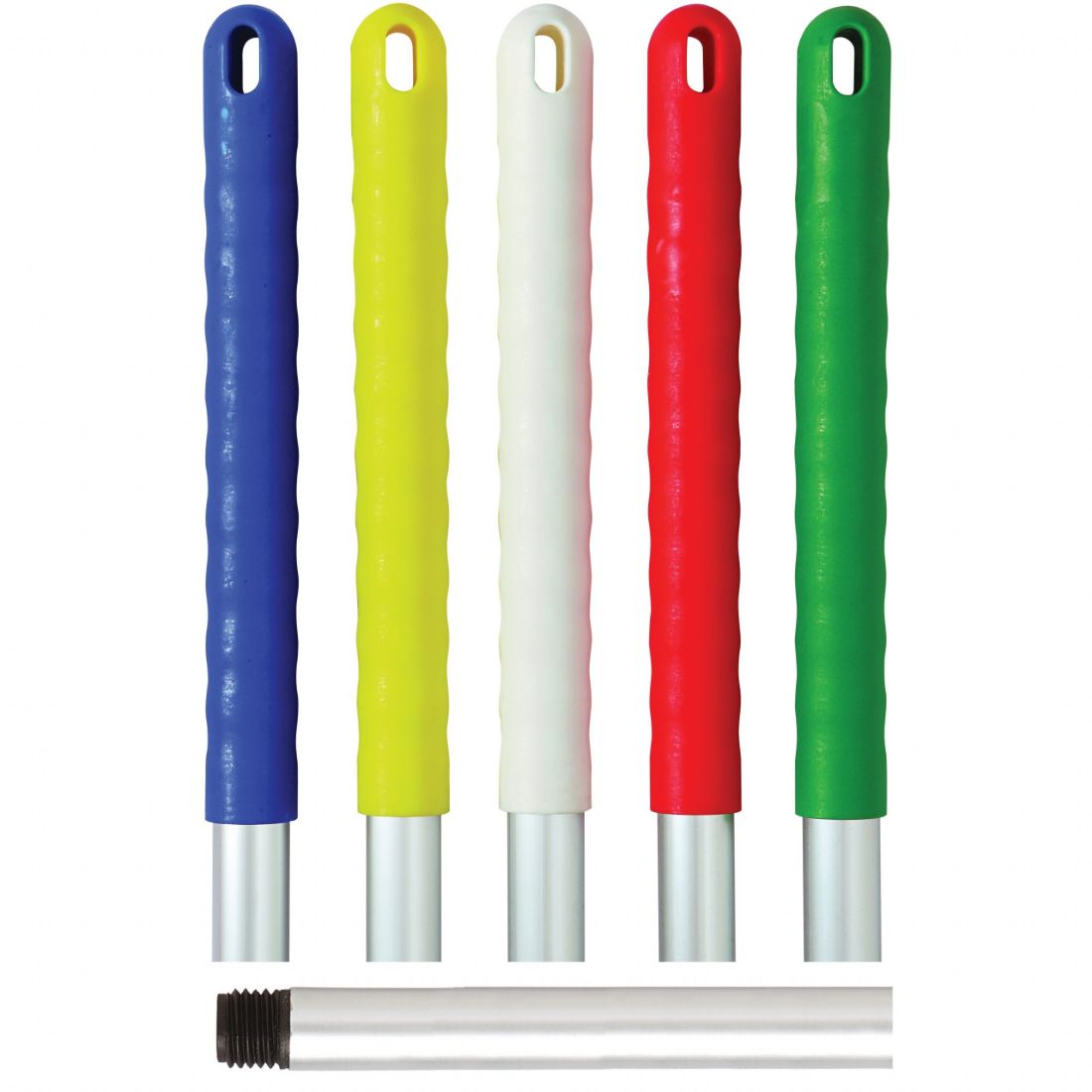 YYA08Group-scaled-1.jpg 49" Screw-thread Aluminium Hygiene Handle - B/G/R/Y - Image 1