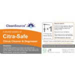 Trigger Bottle Label for J1 CITRA-SAFE Cleaner & Degreaser