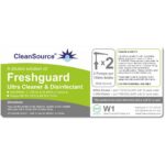 Trigger Bottle Label for W1 FRESHGUARD Cleaner & Disinfectant