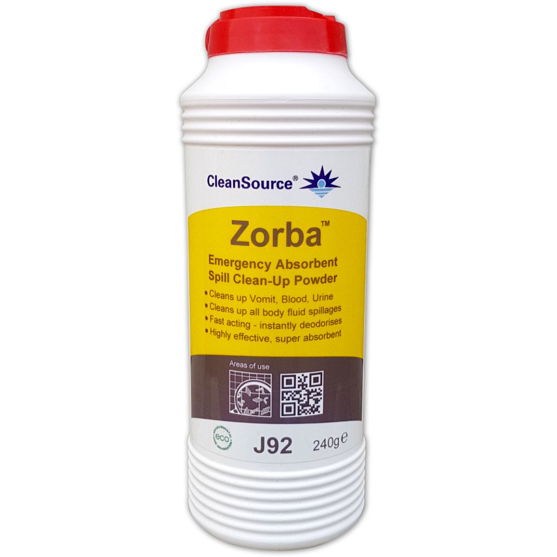 Zorba-240g.jpg CleanSource® ZORBA Emergency Clean-Up Body Fluid Spill Powder 240g - Image 1