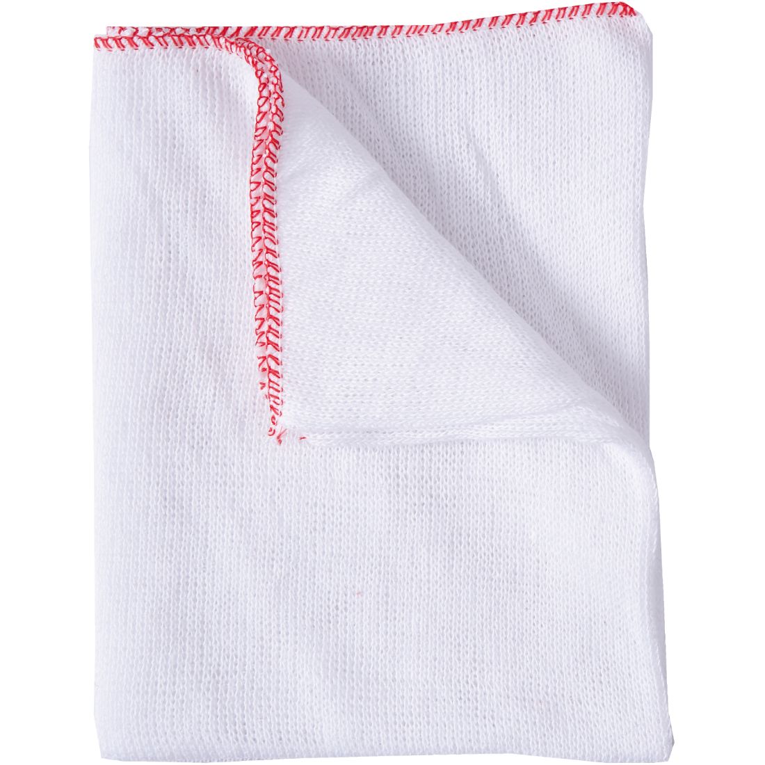 cp1214rd_1-1.jpg CleanSource® 14x12" White Bleached Dishcloths (1x10) - Image 1