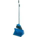 Long Handled Lobby Dust Pan & Brush Set Blue