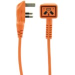 Vacuum Cleaner Cable (Plug In) 12 Metre x 1mm 2 Core Hi Vis Orange - Image 2