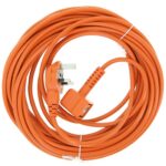 Vacuum Cleaner Cable (Plug In) 12 Metre x 1mm 2 Core Hi Vis Orange