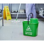 CleanSource® 15 Litre Professional Socket Mop Bucket With Wet Floor Symbol Green - Image 2