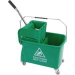 Speedy Mop System 20 Litre Microfibre Flat Mop Bucket & Mop Press Green