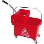 Speedy Mop System 20 Litre Microfibre Flat Mop Bucket & Mop Press Red