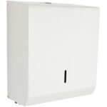 Perola® HanDri™ Large White Metal C / M / Z FOLD Hand Towel Dispenser
