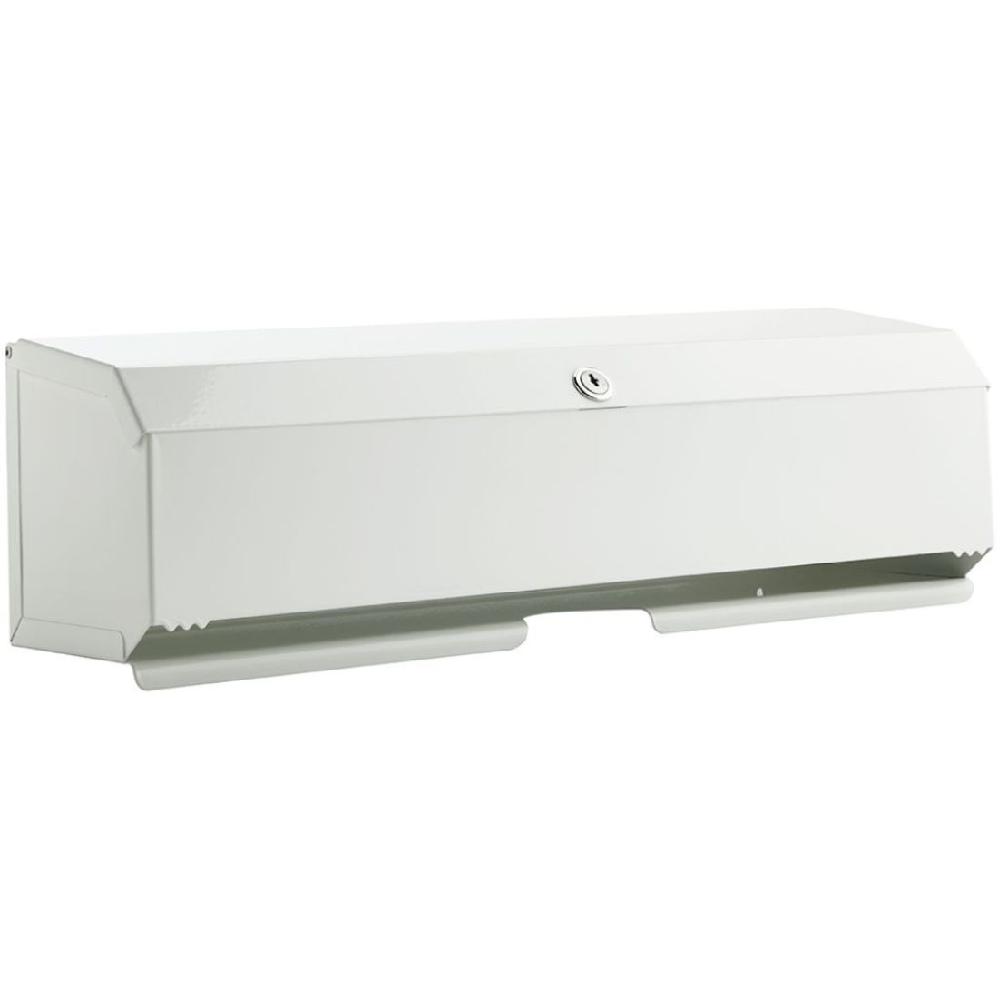 ppd36mwh.jpg Perola® HygiRol™ 20" White Metal Hygiene Roll / Couch Roll Dispenser - Image 1