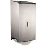 Perola® Brushed Stainless Steel TwinMatic System Double Toilet Roll Dispenser