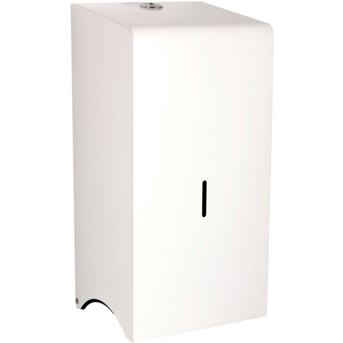 ppd44mwh.jpg Perola® White Metal TwinMatic System Double Toilet Roll Dispenser - Image 1
