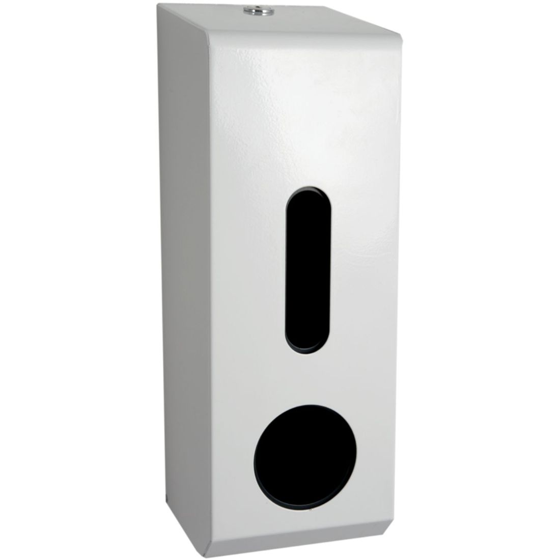ppd45mwh.jpg Perola® Trio™ White Metal 3 Roll Conventional Toilet Roll Holder - Image 1