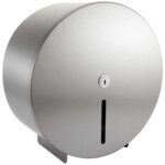 Perola® Brushed Stainless Steel Maxi Jumbo Toilet Roll Dispenser