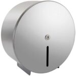 Perola® Polished Stainless Steel Maxi Jumbo Toilet Roll Dispenser
