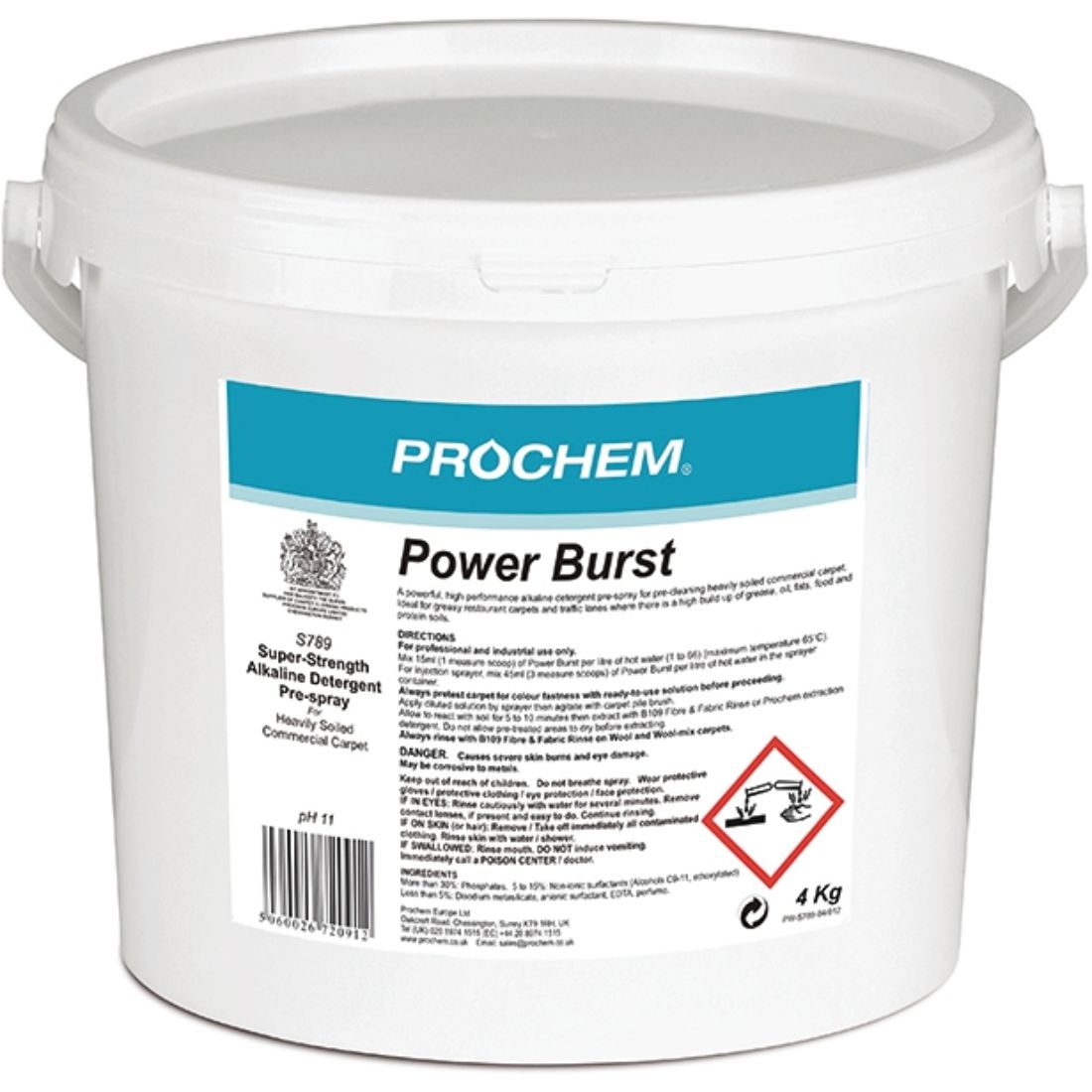s789-04_powerburst.jpg ProchemĀ® POWER BURST Super Strength Prespray Powder 4Kg - Image 1