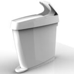 enviropal® 20L White Plastic Pedal Operated Slimline Ladies Sanitary Bin