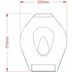 Perola® Plastic Mini Jumbo Toilet Roll Dispenser - Image 2