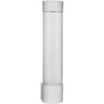 White Plastic Flip-Top Cup Dispenser