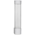 White Plastic Flip-Top Cup Dispenser - Image 2