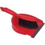 Standard Dust Pan & Brush Set Red