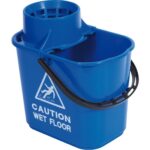 CleanSource® 15 Litre Professional Socket Mop Bucket With Wet Floor Symbol Blue