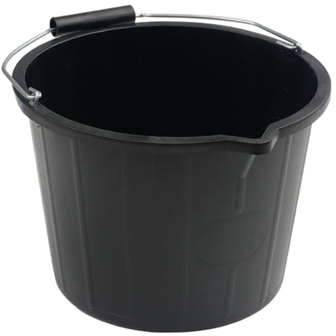 wr15bl-1.jpg CleanSource® 15 Litre Strong Black Builders Bucket - Image 1